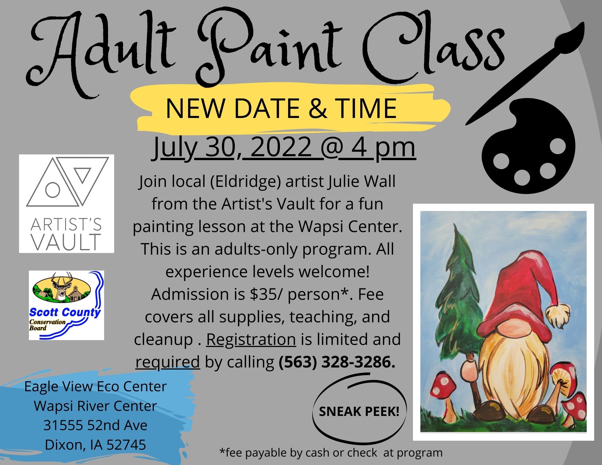 ADULT PAINT CLASS Scott County, Iowa